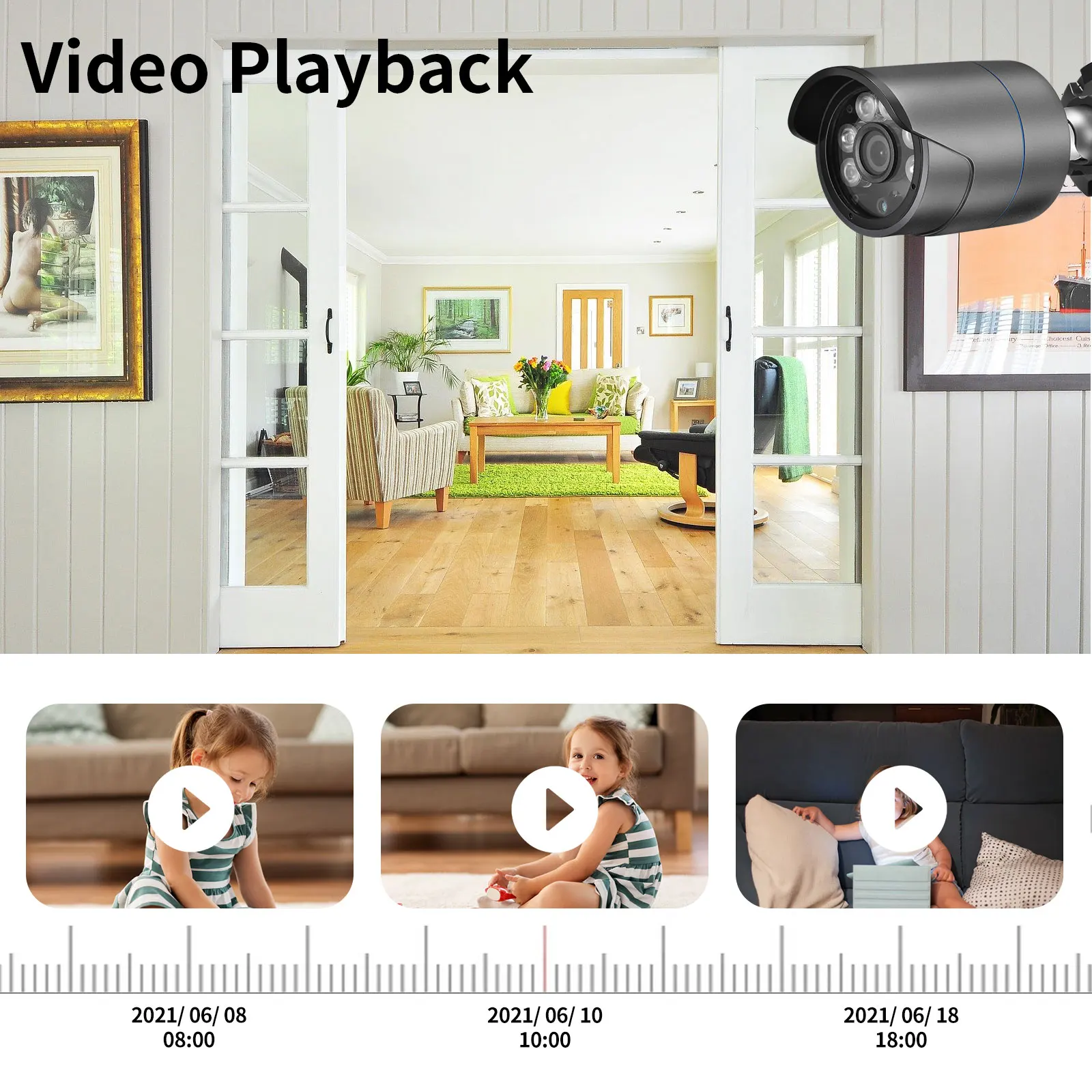 Gadinan 8CH NVR Kit Security System POE IP Camera HD 4K 8MP Outdoor Waterproof H.265+ Color Night Vision Video Surveillance Set