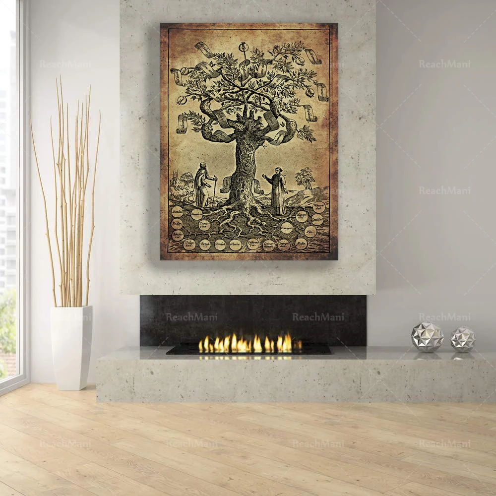 

The Tree of Knowledge Poster, Occult Art Print, Hermetic Ancient Art Print, Magick Decoration , Esoteric Home Decor