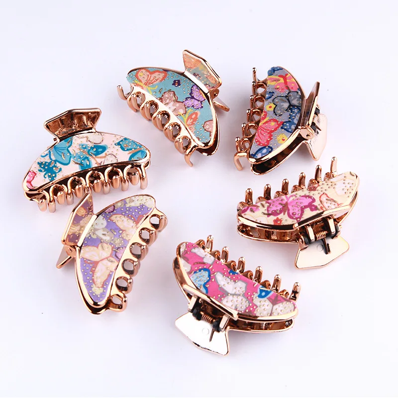 New fashion simple butterfly flowers adult ladies hairpin lady girl hair accessories Headdress