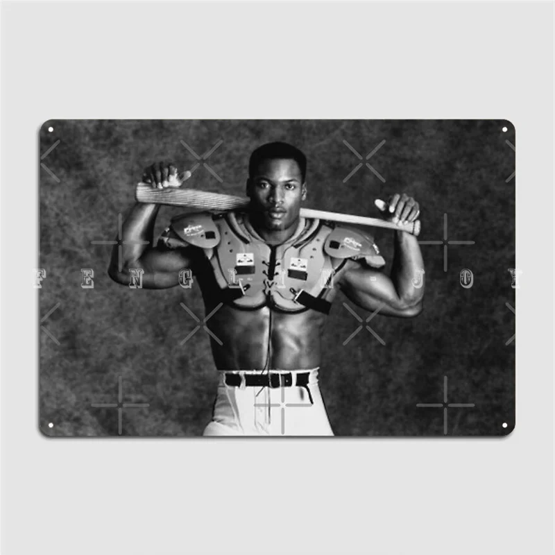 Bo Jackson Art Print Two Sport Dominance Poster Metal Plaque Pub Custom Plates Pub Garage Tin Sign Poster