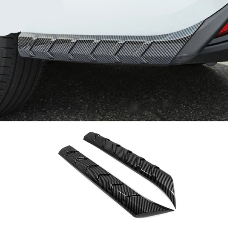 For Toyota Highlander 2021 2022 ABS Black Rear Corner Trims Rear Bumper Anti-Scratch Decorative Strips Guard Styling Moudling