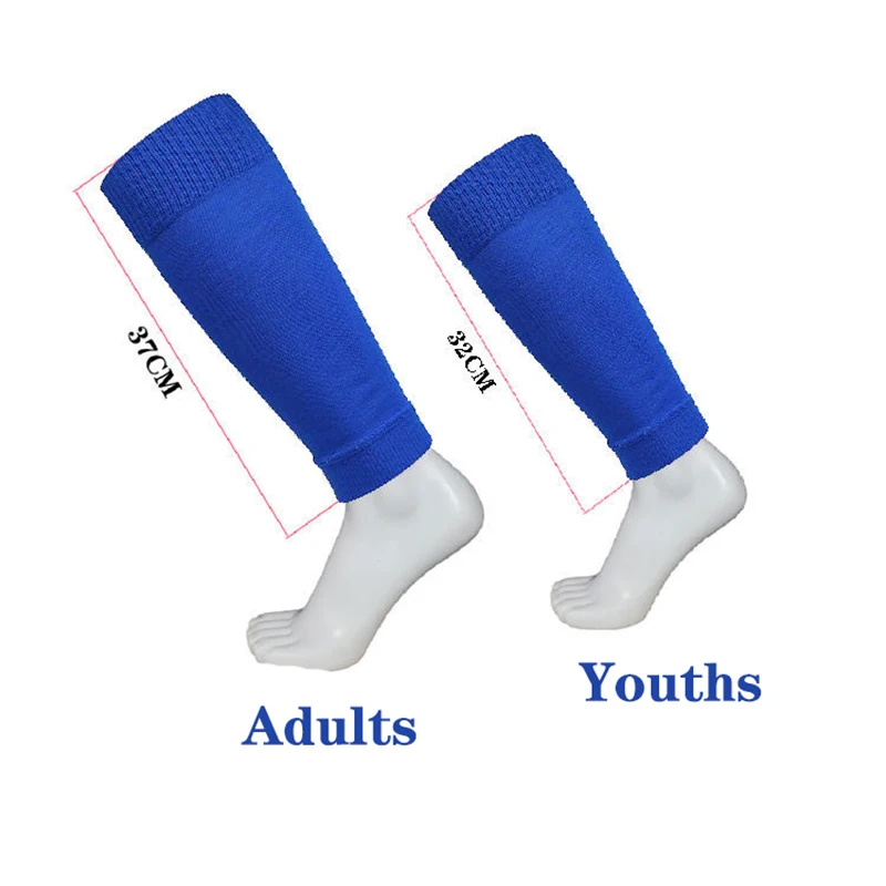 1 Pair High Elasticity Soccer Shin Guard Sleeve Without Feet Kids Adults Extra Size Shin Guard Football Cover Leg Support