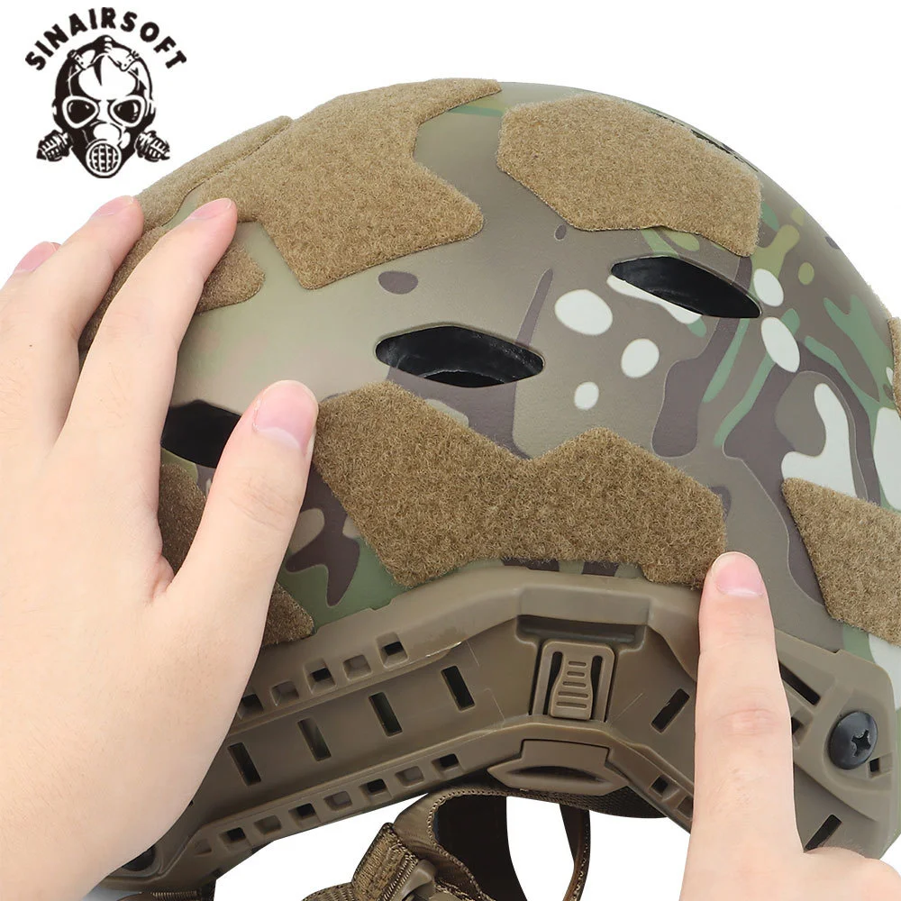 High-Cut Tactical Fast Helmet Hairy Adhesive Magic Stickers Patches Hook&Loop Set For Helmet Modified Fastener Sticky Accessory