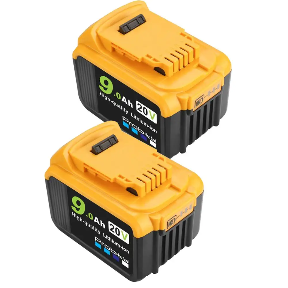 Probty 20V 9000mAh Lithium Ion Battery For Dewalt DCB184 DCB181 DCB182 DCB201 DCB200 20V 18V 9Ah