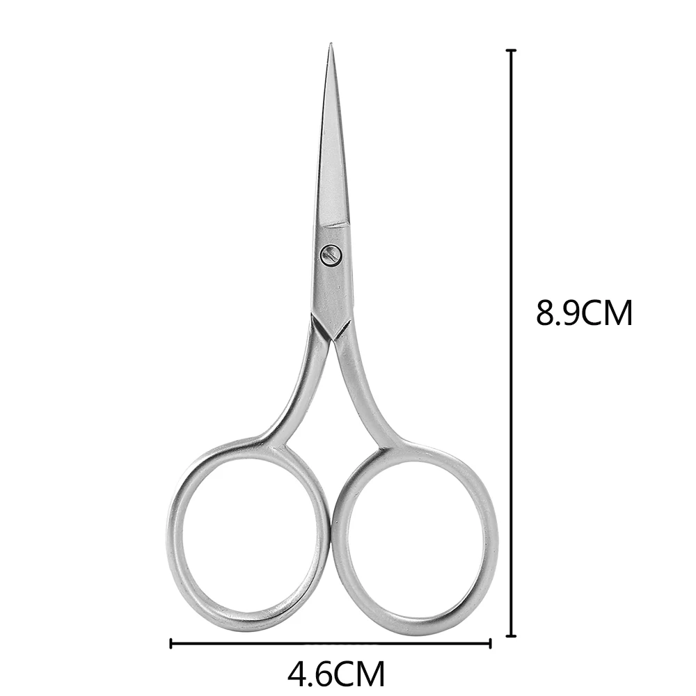 8.9CM Stainless Steel Small Embroidery Scissors Sharp Curved Tip Needlework Sewing Scissors for DIY Craft Thread Cutting Tools
