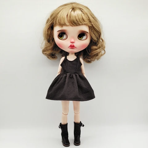 Черное платье-слинг для кукол Blyth Azone 1/6
