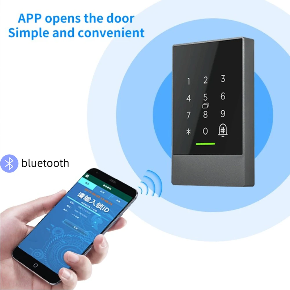 Bluetooth TTlock App Door Access Control System Card Reader Wifi Gateway Lock 13.56MHZ Fingerprint Access Control Keypad K2/ K2F