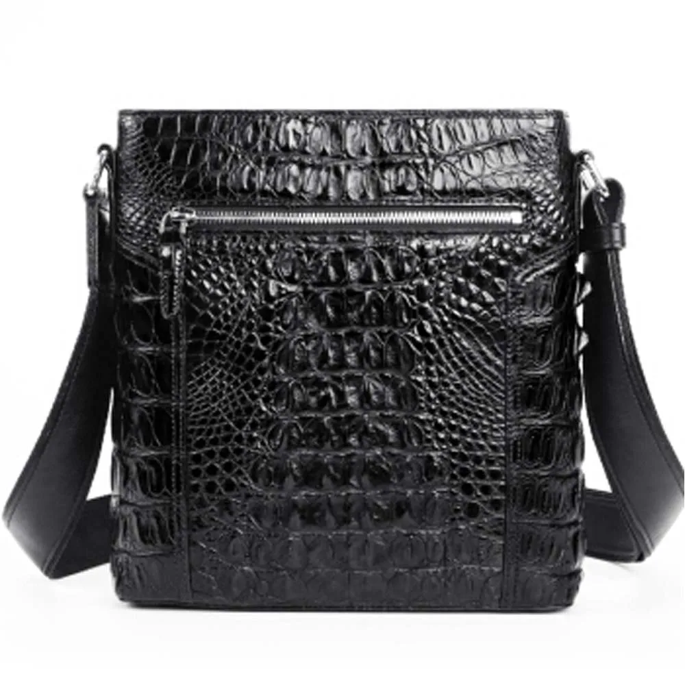 dulilu crocodile bag Single shoulder bag  male  crocodile  Inclined shoulder bag  Men bags  Thailand  import  crocodile handbag