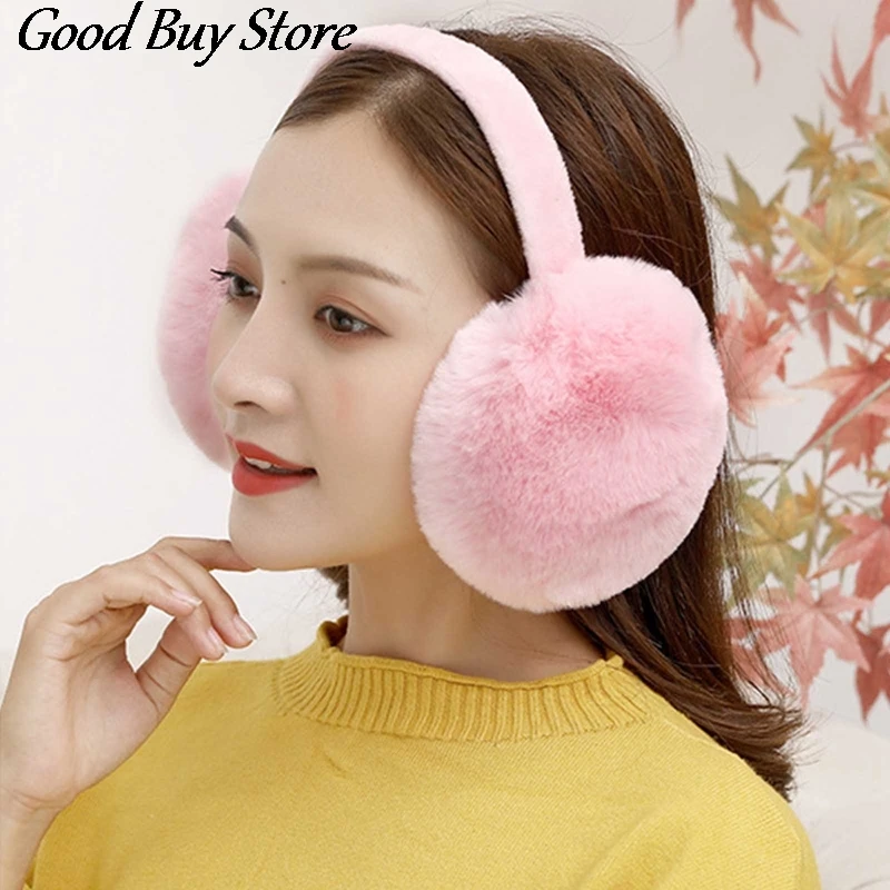 Flurry Fur Earmuffs Winter Cold Protection Women Men Warm Headphones Earmuff Soft Plush Ear Warmer Skiing Cycling Earflap Cover