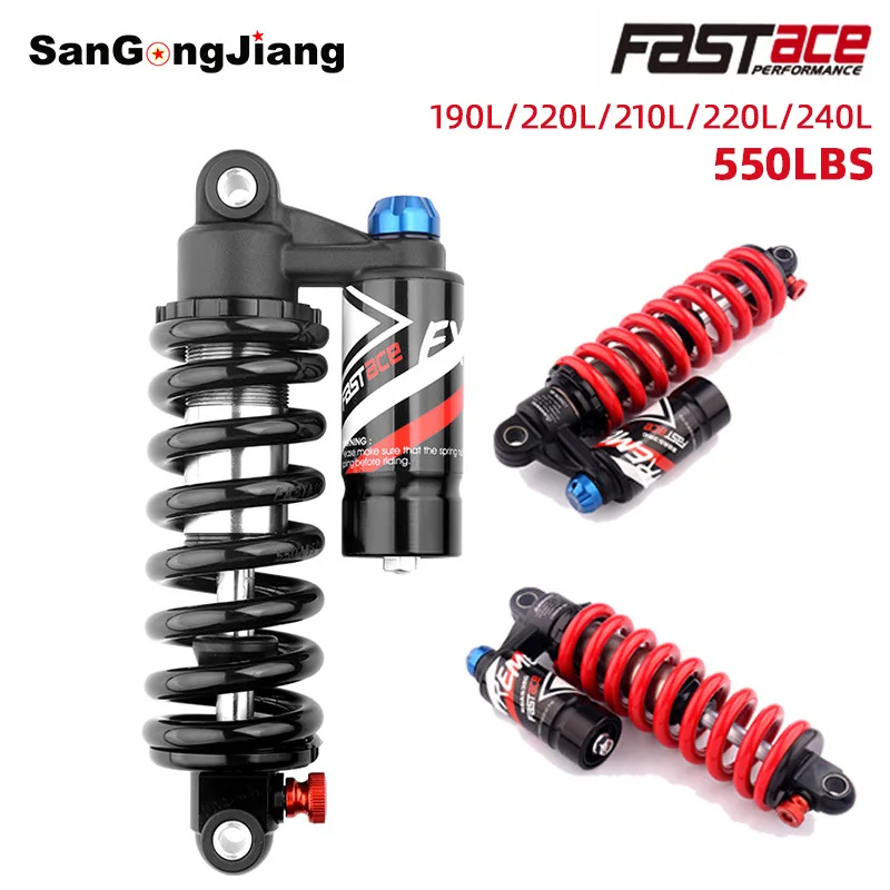 FASTACE BDA53RC Mountain Bike Shocks Bicycle Downhill DH Rear Shock 190/200/220/240mm 550 Lbs Compatible DNM RCP-2S MTB Shocks