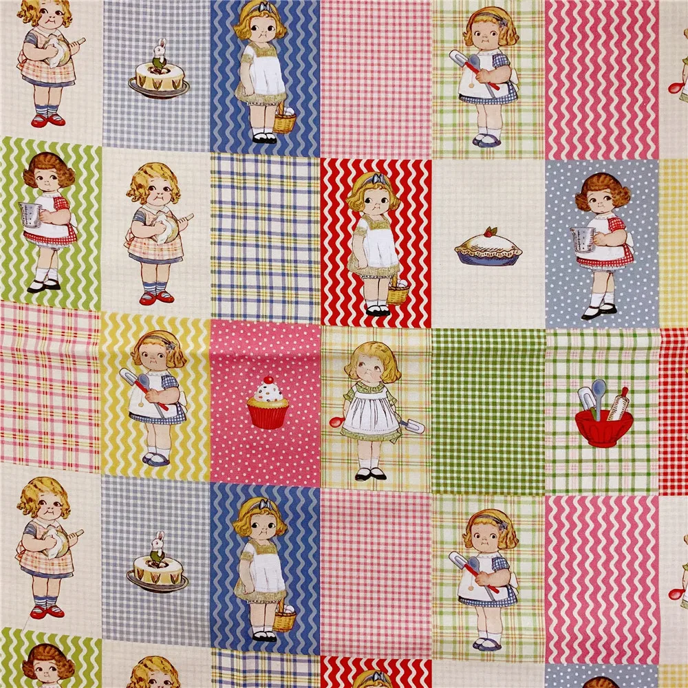 Cartoon Baby Tomato Cotton Fabric Sewing Material Needlework Diy Cloth baby Dress skirt clothes handbag patchwork Material