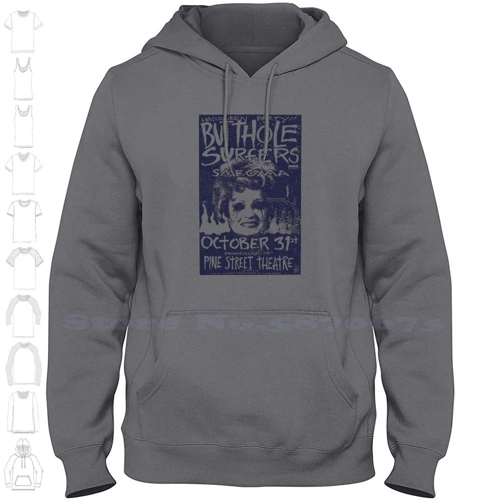 Butthole Surfers ( Distressed Look ) Long Sleeve Hoodie Sweatshirt Music Indie Alternative Grunge Punk Rough Butthole Butt Hole