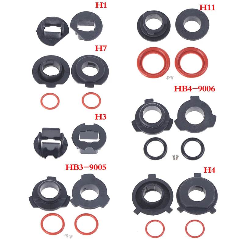 2Pcs HB4/HB3/H11/H7/H4/H3/H1 Car LED Headlight Bulb Base Adapter Auto Headlamp Socket Holder