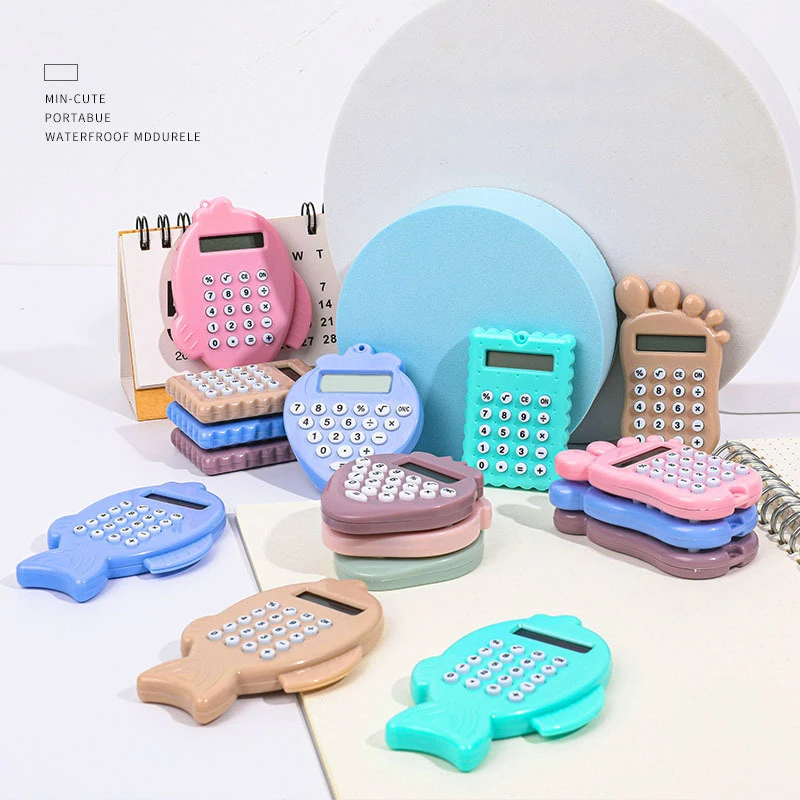 Portable Digit Calculator Kawaii Mini Calculator Pocket Display Cartoon Cute Creative Calculator Office Supplies