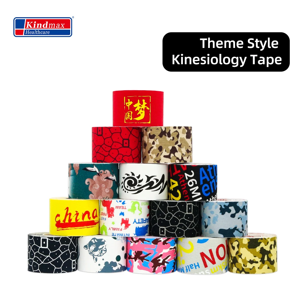 Taśma kinezjologiczna Kindmax Sport sportowy Taśma do siatkówki Klęczenie Mięśnie Zapobieganie rozpryskiwaniu się wody, rolka 5 cm x 5 m