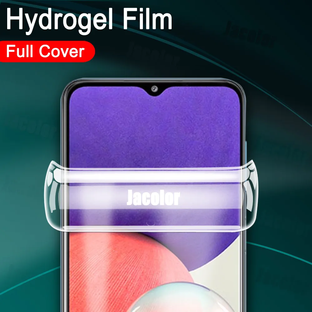 هيدروجيل فيلم لسامسونج غالاكسي A22 A12 A02S A03S حامي الشاشة/الغطاء الخلفي لينة فيلم/كاميرا الزجاج A 22 03S جل فيم غطاء كامل