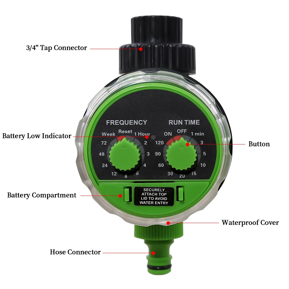 Ball Ventil Garten Bewässerung Timer Automatische Elektronische Wasser Timer Bewässerung System Controller 3 / 4 Gewinde Wasserhahn