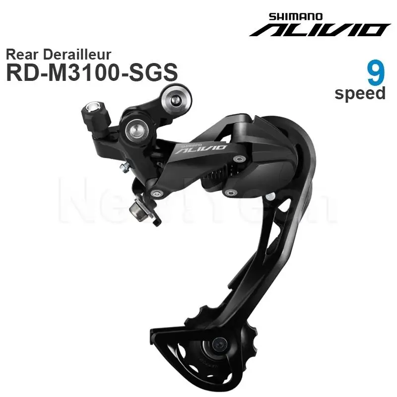 SHIMANO ALIVIO M3100 9V 9 speed Rear Derailleur -  SHADOW RD-M3100-SGS  capacity 45T Low sprocket 32T-36T MTB Original parts