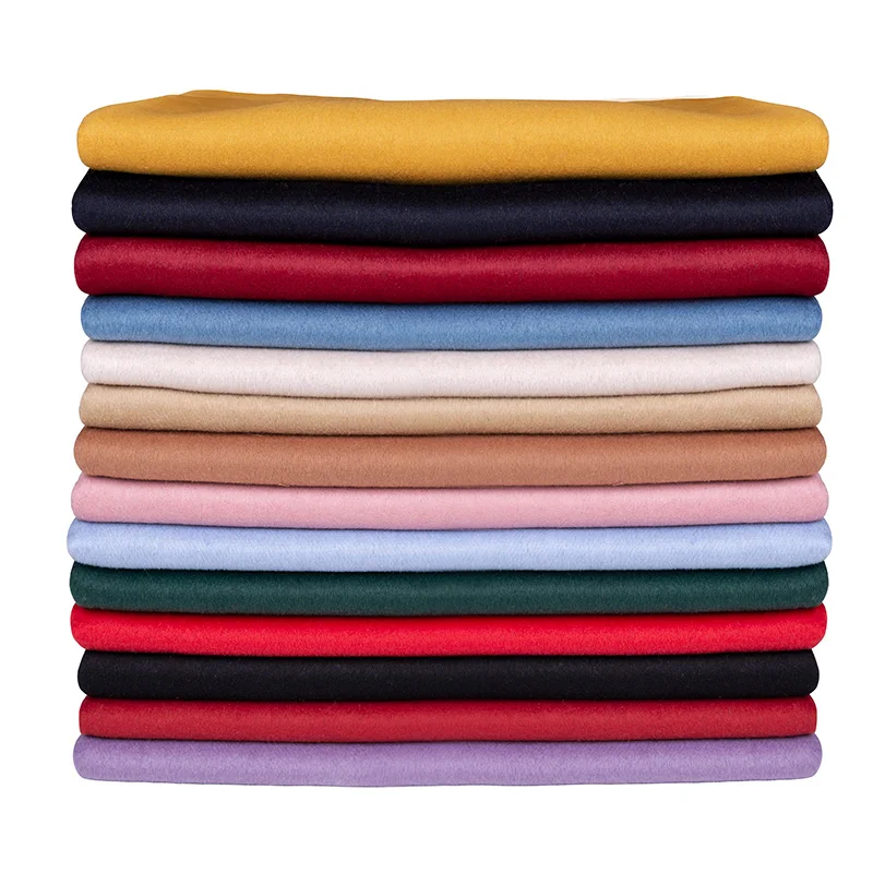 

Width 59" Double Sided Solid Color Cashmere Like Fabric By The Half Yard For Coat Windbreaker Trousers Material