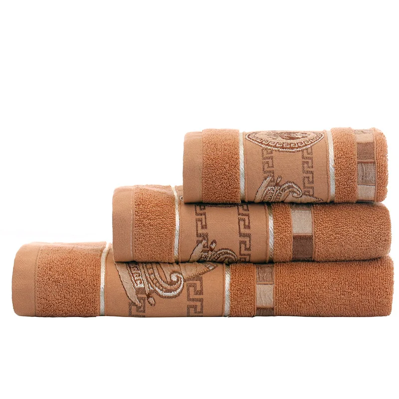 100% Cotton Towel Set Bathroom Geometric Pattern Adult Bath Towel Towel Travel Sports Towel Bathroom Set  Towel  Beach Towel