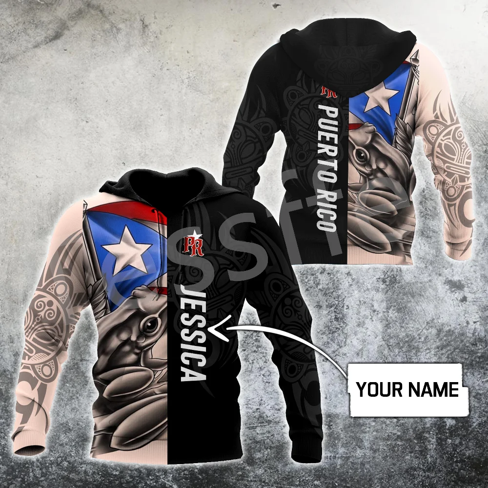 

Tessffel Newest Country Flag Puerto Rico Caribbean Sea Camo Tattoo Harajuku Tracksuit 3DPrint Men/Women Funny Casual Hoodies B18