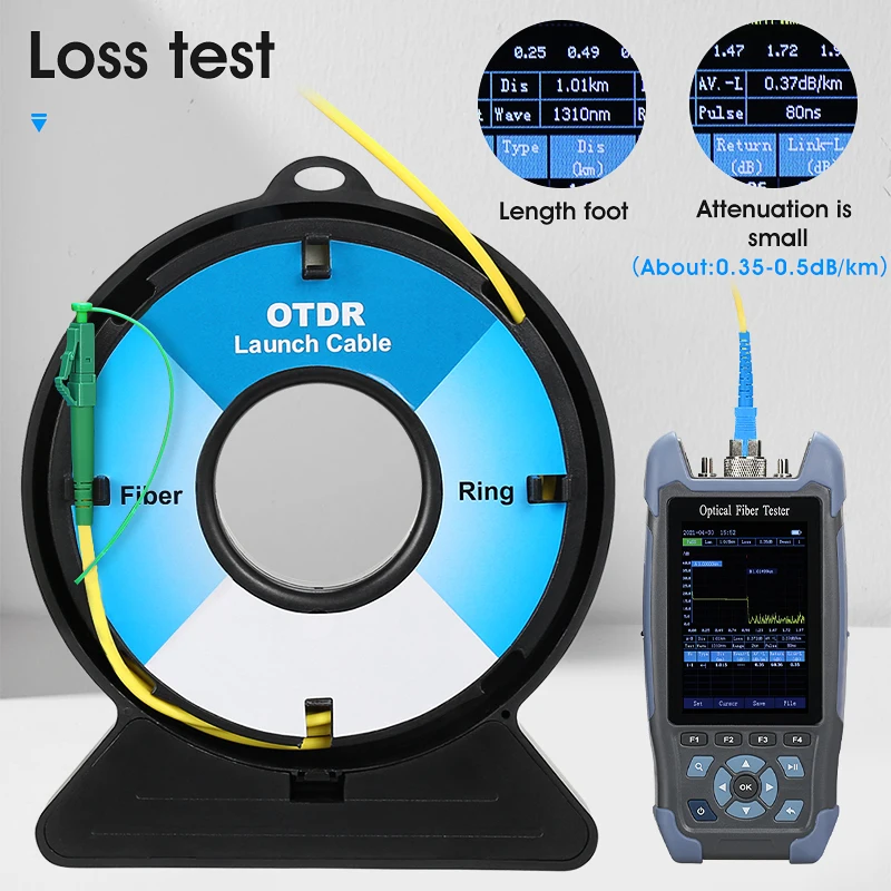 Câble de lancement OTDR de SC/David/ST/LC(UPC/APC) de mode unique de 1000m AUA-2 l\'extension OTDR d\'essai OTDR