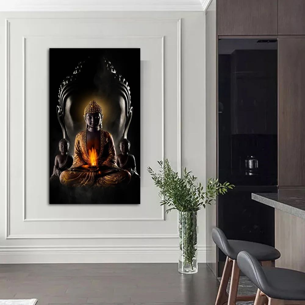 

God Buddha Canvas Painting Modern Buddha Canvas Art Paintings Wall Pictures Buddhism Poster Wall Decor Living Room Decor Unframe