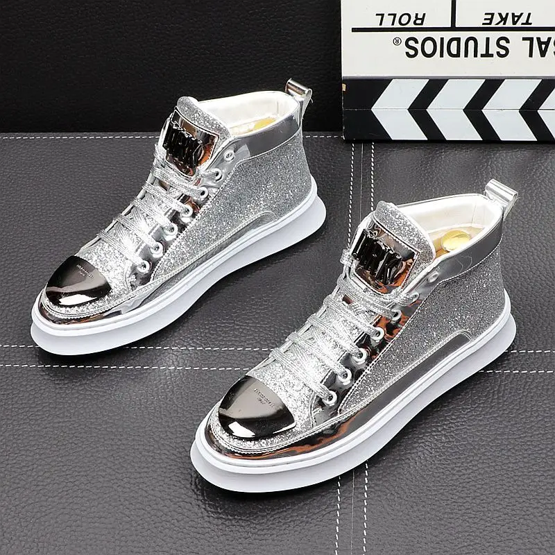 

CuddlyIIPanda Men Fashion Casual Ankle Boots Autumn Winter Youth Trending Luxury Designer Mental Thick Bottom Warm Sneakers