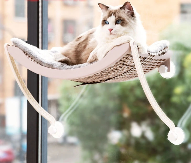 

Plastic Cat Hammock Pet Hanging Sleeping Beds Cat Resting Seat Removable Window Hammock Pet Comfortable Cat Lounger Sofa ZH954