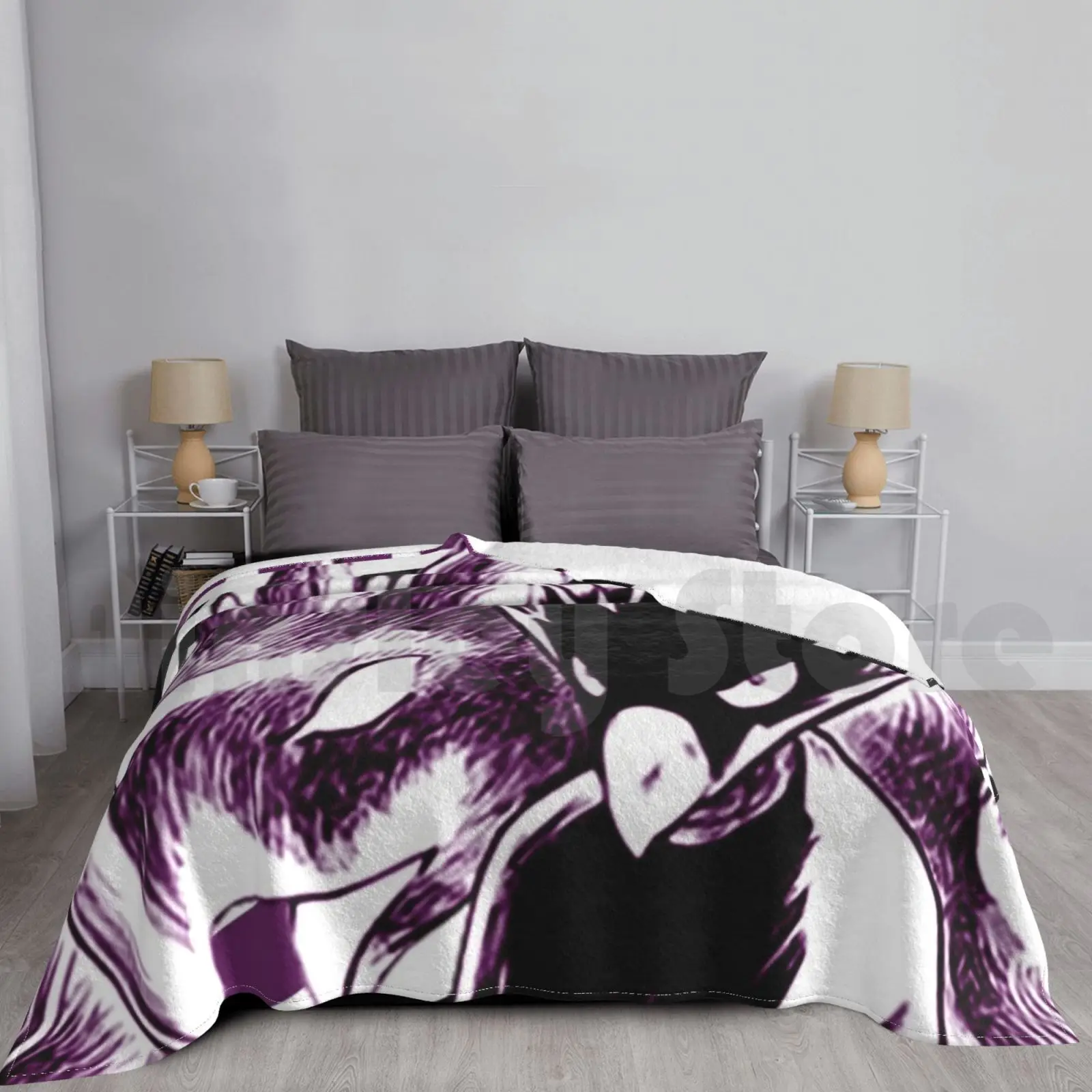 Fumikage Tokoyami ( Tsukuyomi ) Blanket Super Soft Warm Light Thin Boku No Hero Academia Tokoyami Bnha Tokoyami Fumikage Mha