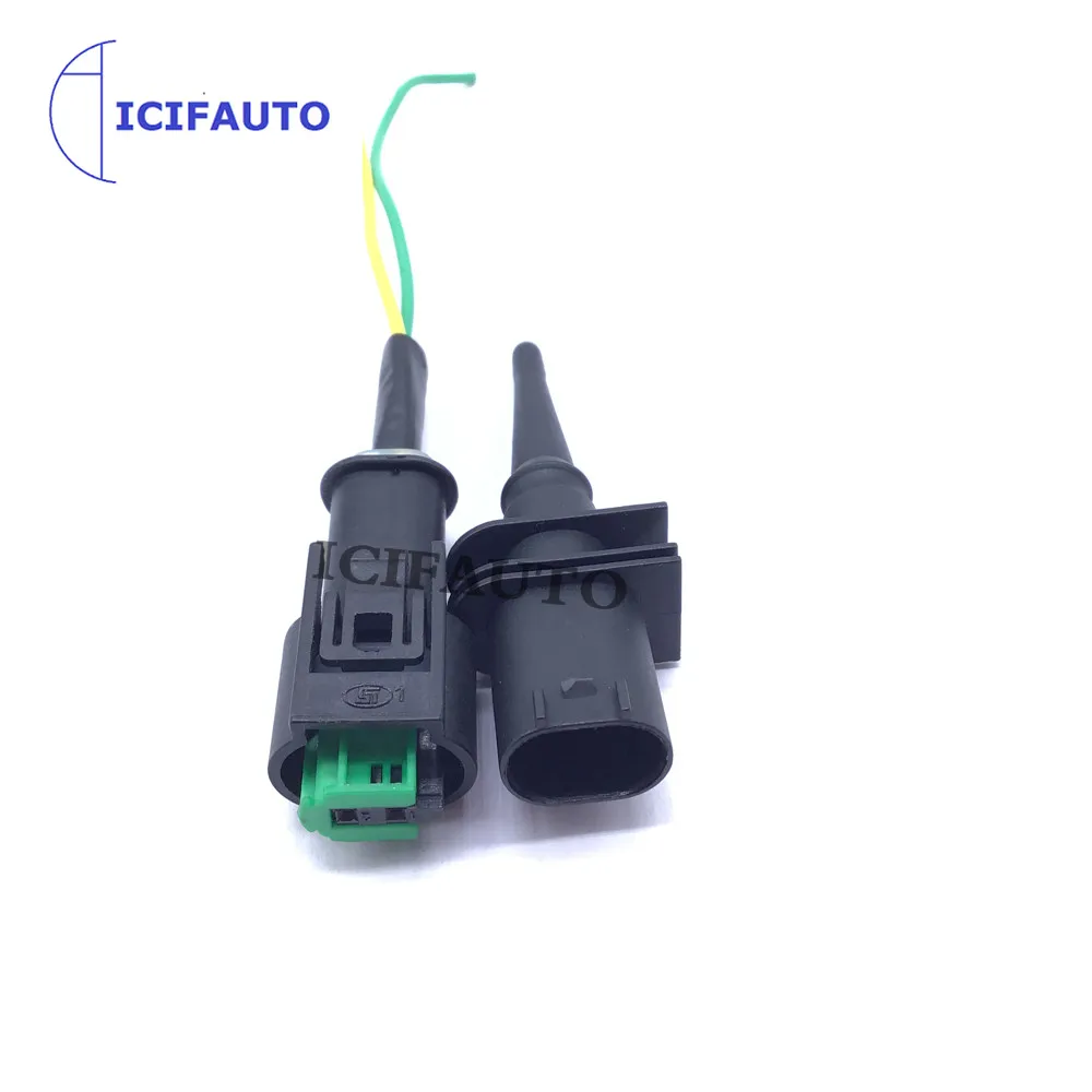 65816905133 Front Rear Left Right Outside Air Temperature Sensor With Connector For BMW 128i 328i 335i 528i 535i M3 X5 Z4 760Li