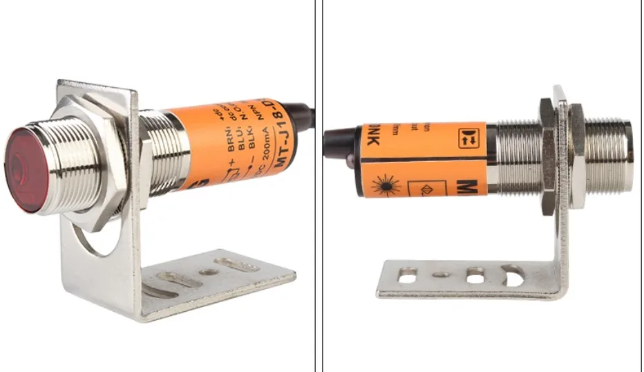 MT-J18-D50NK Hồng Ngoại Ánh Sáng Nhìn Thấy Được NPN M18 Laser Khuếch Tán Phản Xạ Quang Điện Công Tắc Cảm Biến Cảm Ứng Chuyển Đổi Khoảng Cách 50Cm