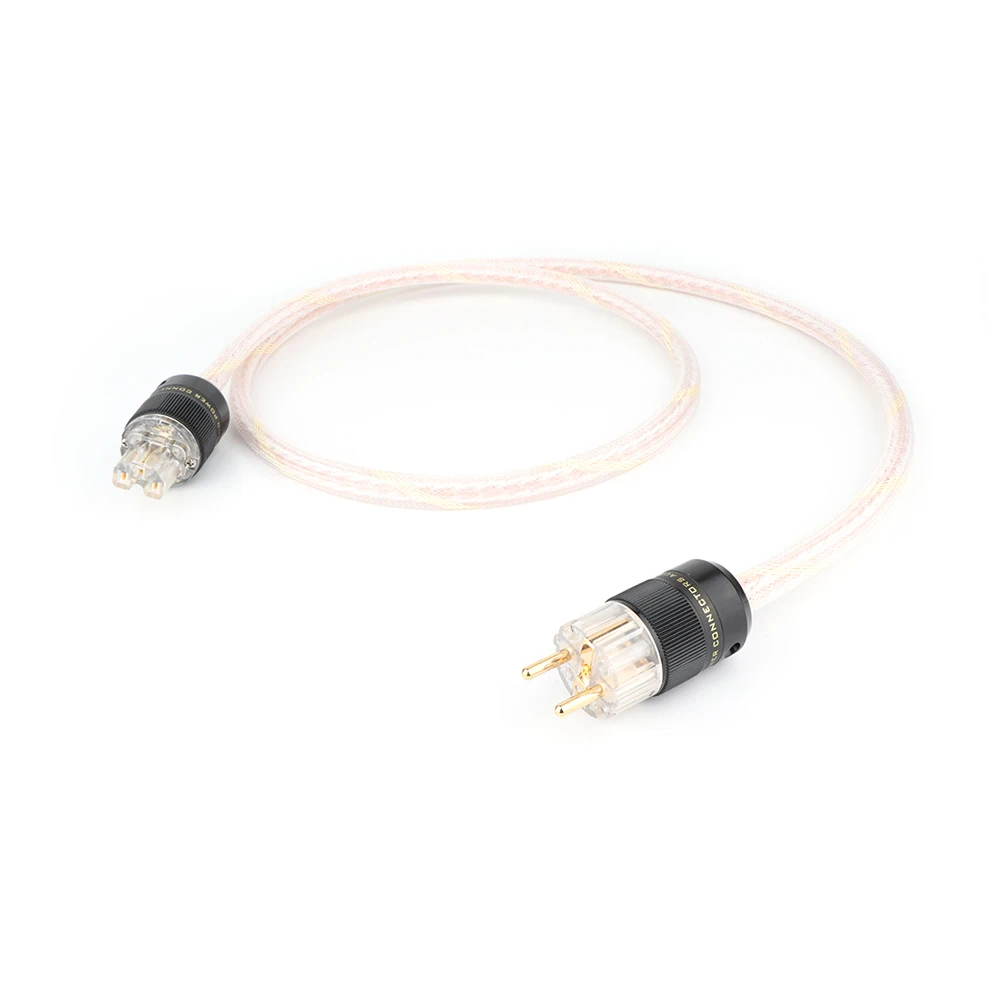 12TC Schuko Mains Power EU Schuko สายไฟต่อสายไฟ AC HIFI 24K Gold Plated EU Power ปลั๊ก
