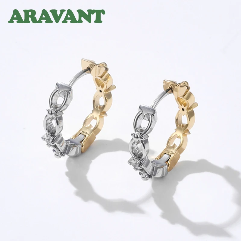 925 Silver 8 Word Hoop Earrings For Women Fashion Wedding Jewelry Gifts