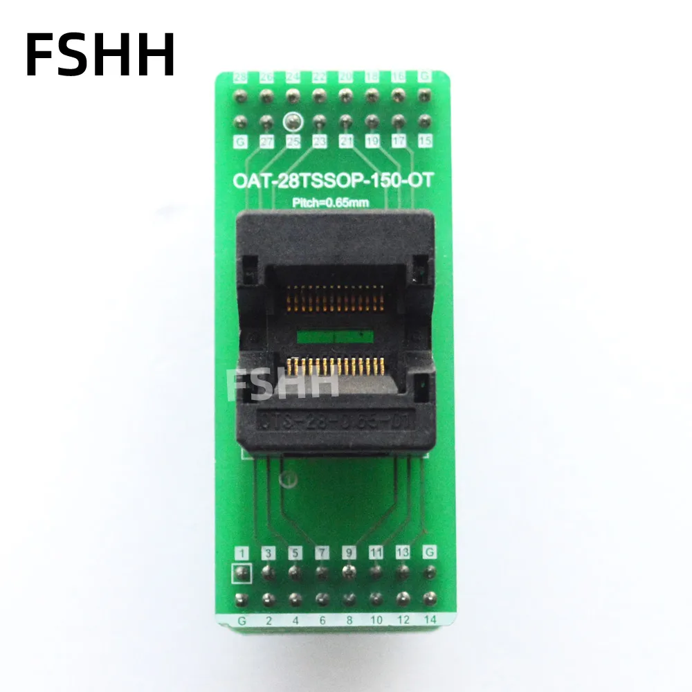 OAT-28TSSOP-150-OT Programmer adapter SSOP28 to DIP28 adapter test socket 0.65mm