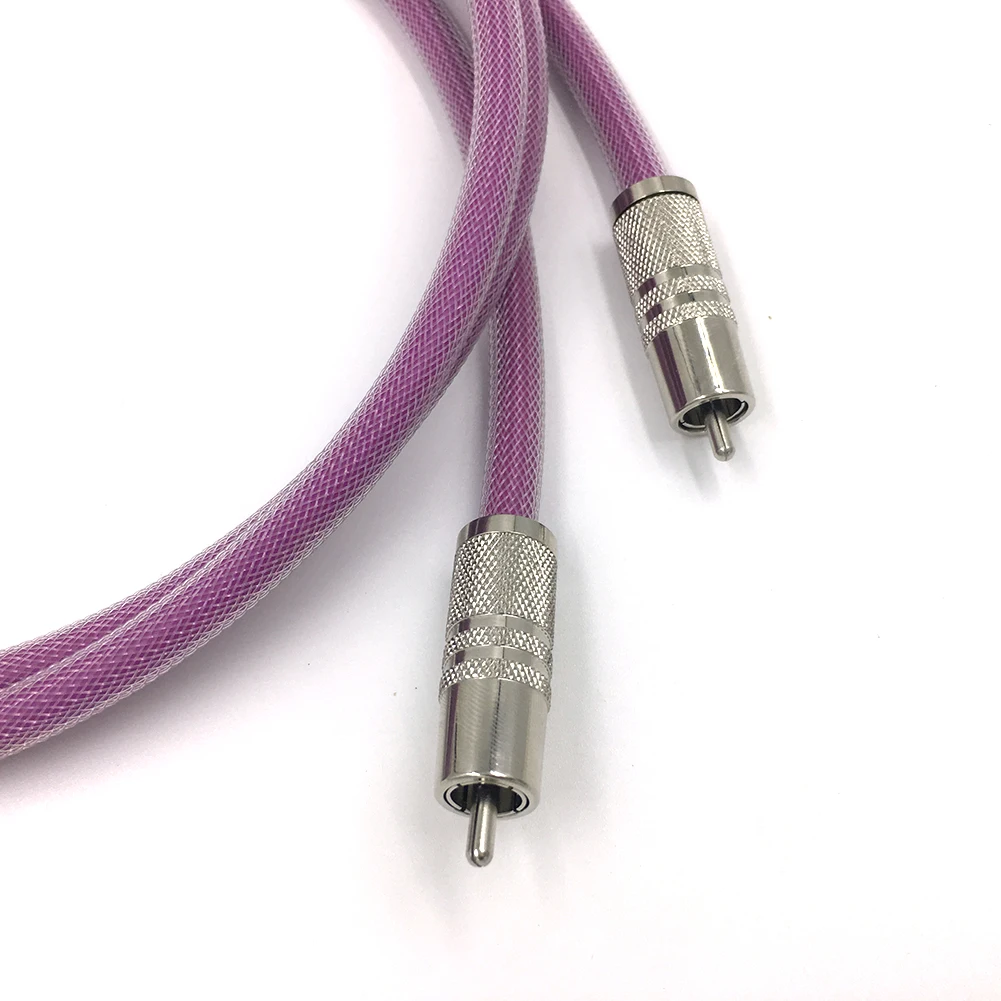 Par de cables RCA estéreo HIFI de alto rendimiento, Cable de interconexión de Audio Premium Hi-Fi 2rca a 2rca, Cable doble RCA macho a macho