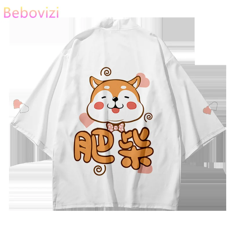 2021 Plus Size XXS-6XL Summer Loose Japanese Fashion Cartoon Kawaii Kimono Streetwear Cardigan Robe Women Men Haori Top Yukata