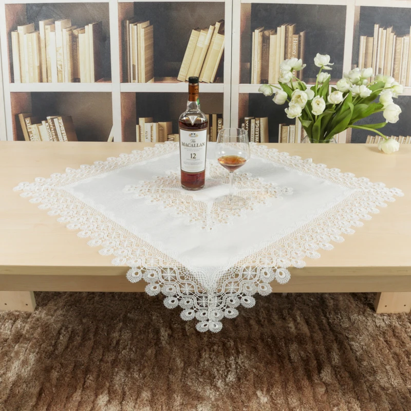 White Square Rectangle Tablecloth  Wedding &Party&Home&Garden&Hotel ,Sofa Cover, Lace Cover