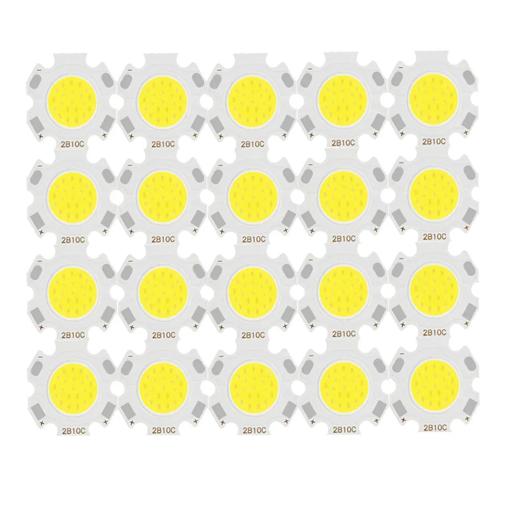 20pcs a Lot High Power LED COB Light Bulb 20mm 3W 5W 7W 10W Use 250mA LED Source Chip Light Lamp SpotLight Downlight Lamps