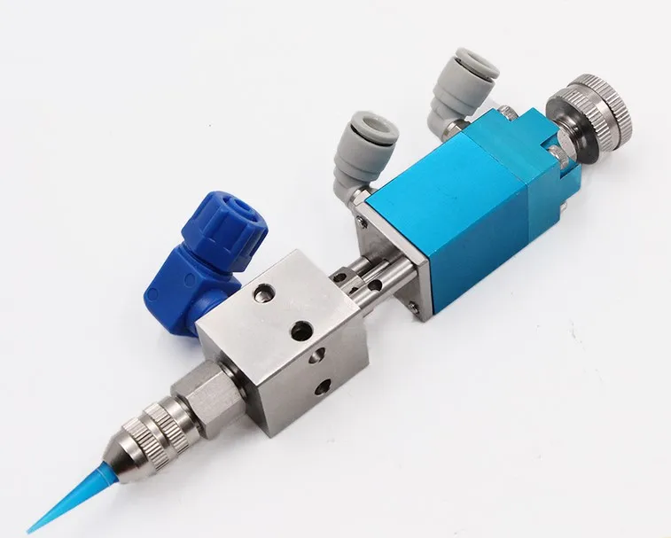 MY2121 valvola di distribuzione della colla pneumatica micrometro UV valvola di erogazione di tipo ditale ditale di precisione UV