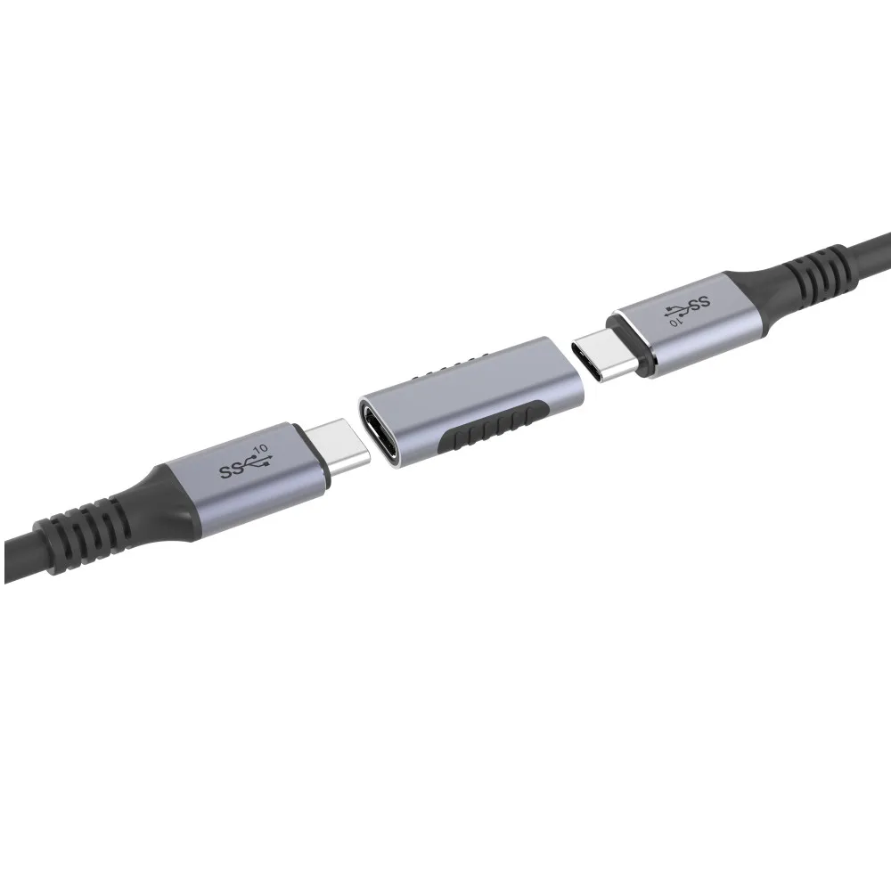 Adaptador USB tipo C hembra a hembra, Cable de extensión tipo C de aleación de aluminio de alta calidad para teléfono y tableta