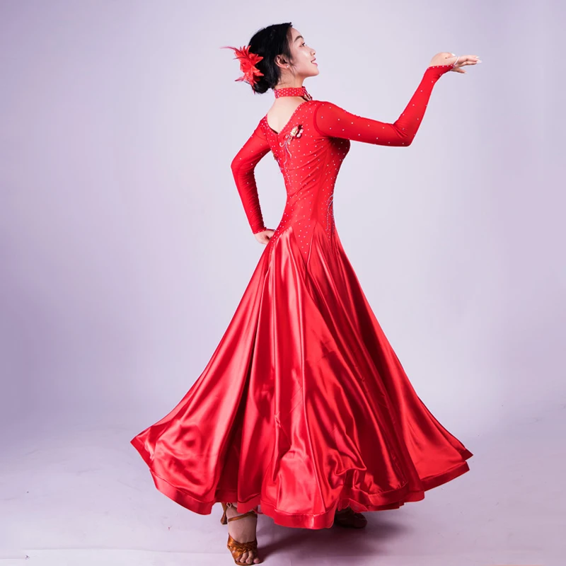 Robe de danse de concours de salle de bal pour femmes, tenue élégante de danse de Waltz, Costume de Performance Flamenco, vêtements de danse modernes, nouvelle collection, JL2587