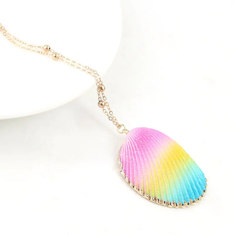 2021 Hot Bohemian Conch Shell Pendant Necklace for Women Fashion Ocean Sea Beach Necklaces Boho Shell Jewelry wholesale