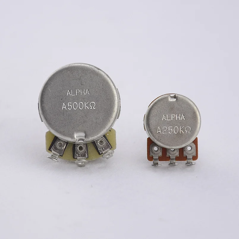 【Made in Korea】Alpha Brass Shaft  Potentiometer(POT) For Electric Guitar Bass A250K/B250K/A500K/B500K