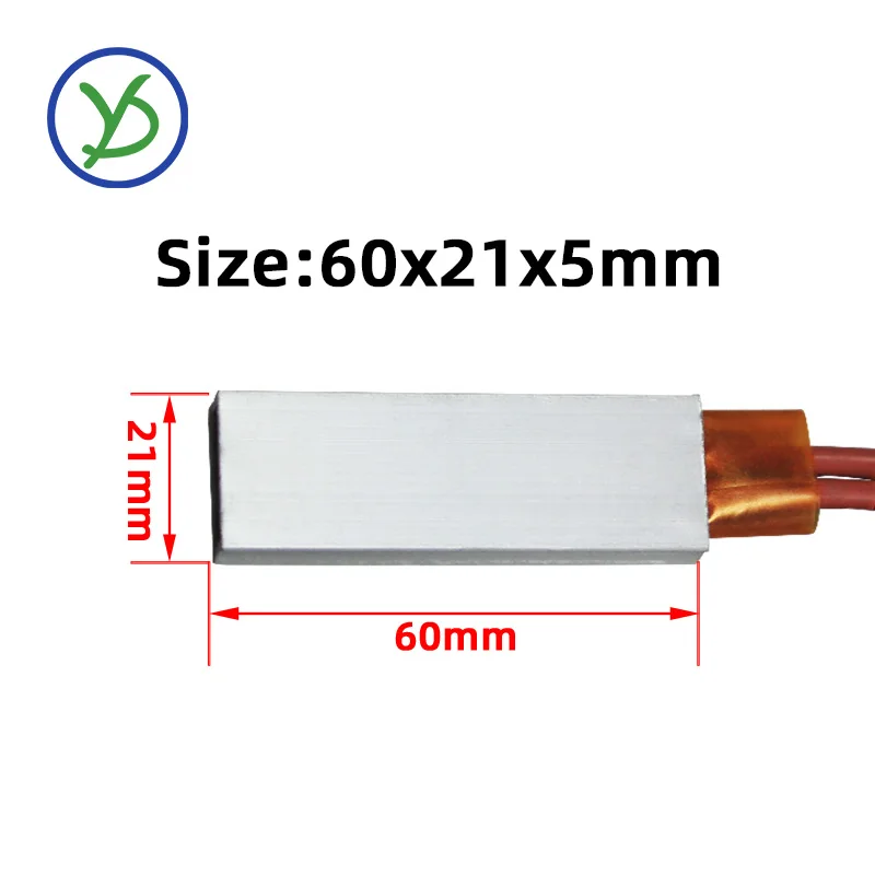 60*21mm 220V 80℃ 150℃ 230℃ PTC heating element constant temperature AC DC 220V Aluminum Shell Heater