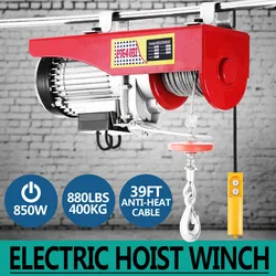 400KG Electric Hoist Scaffold Winch Lifting Crane Wire Motor Pulley Engine