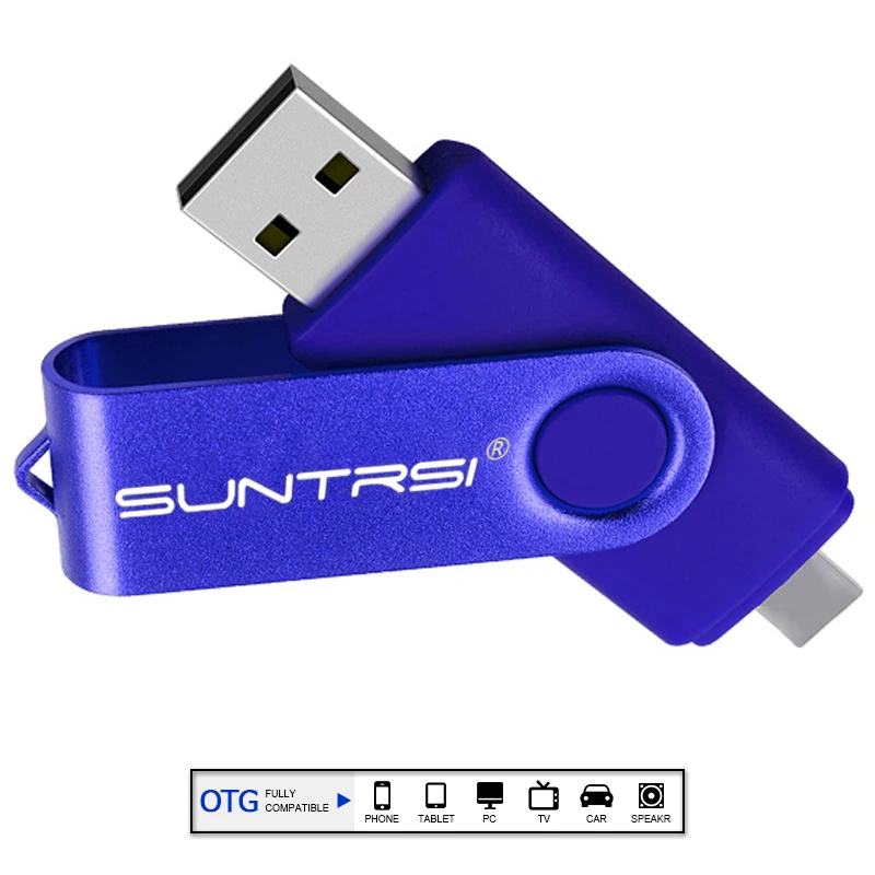 SunTrsi Type C 2.0 USB Flash Drive 64gb Pen Drive 128GB 32GB 16GB USB Stick 2.0 Pendrive 8gb for Type-C Device