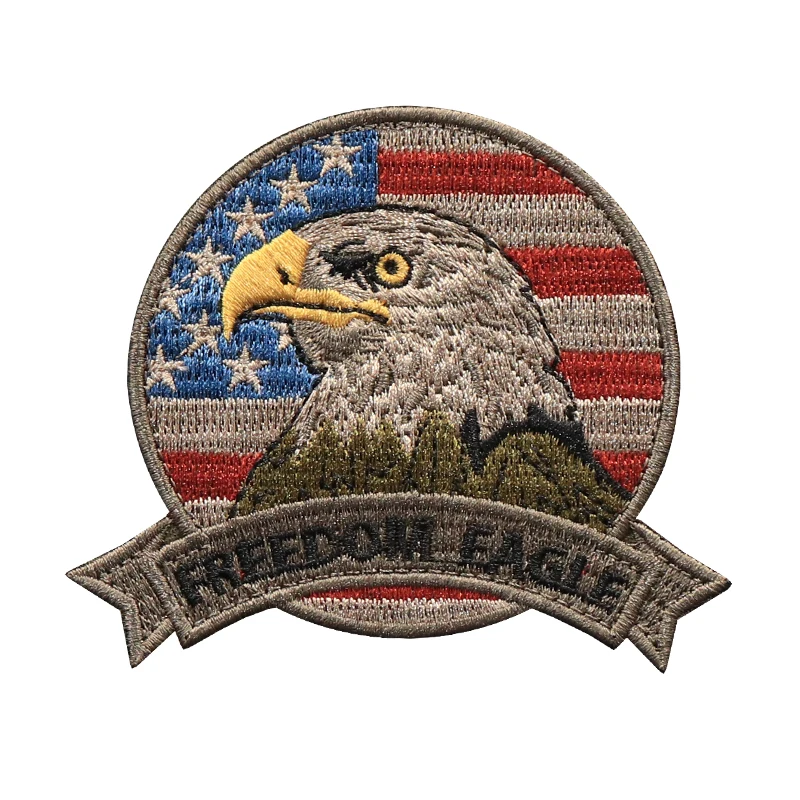 

Нашивка с вышивкой в американском флагом «Свобода Орел» для декора одежды и рюкзака «сделай сам», армия США VC2, Divine Shield Guard