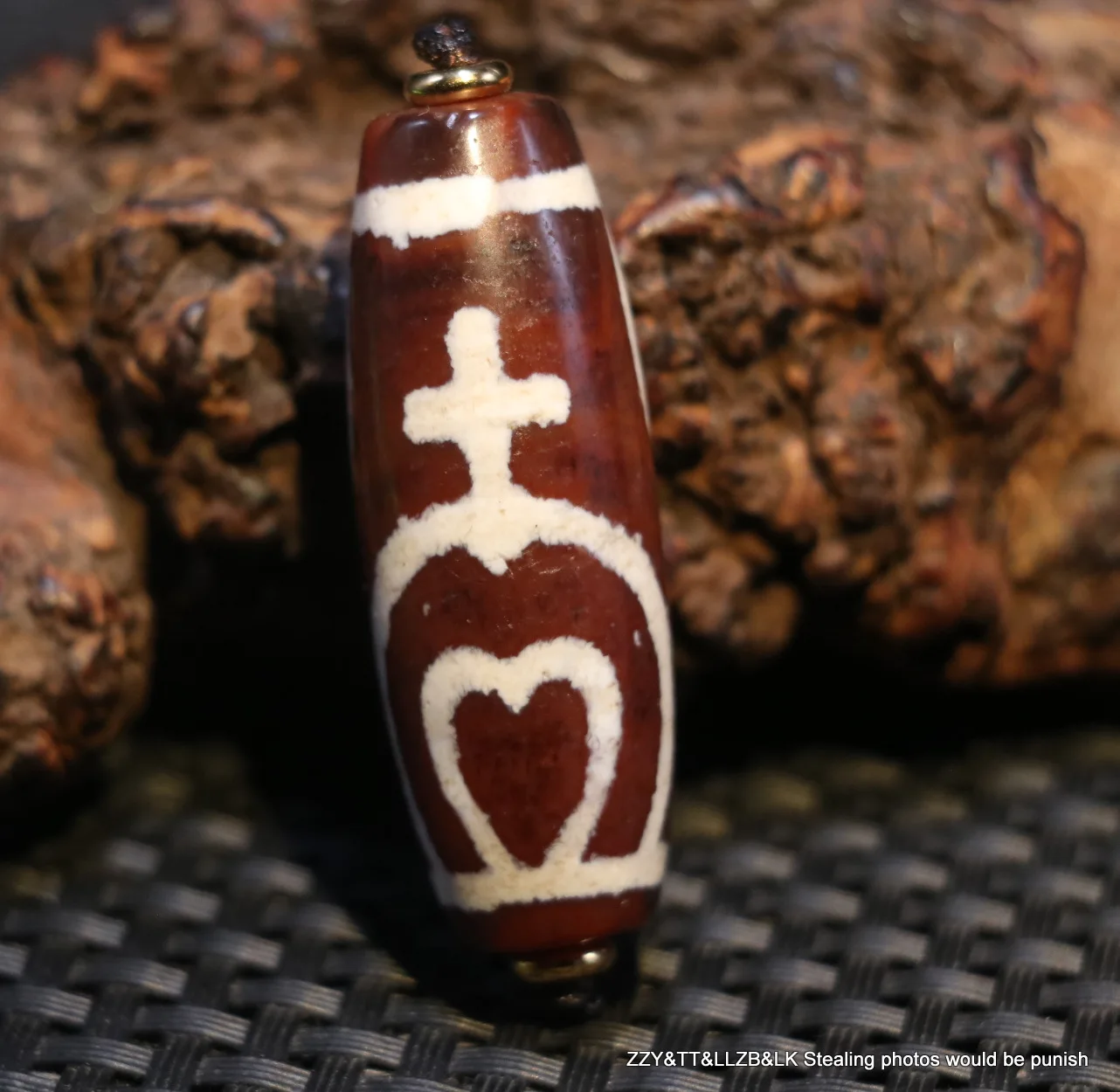 

Magic Power Tibetan old Agate Deep Red Color Treasure Bottle Totem dZi Bead Pendant Amulet 4A+ Timestown UPD210930A5