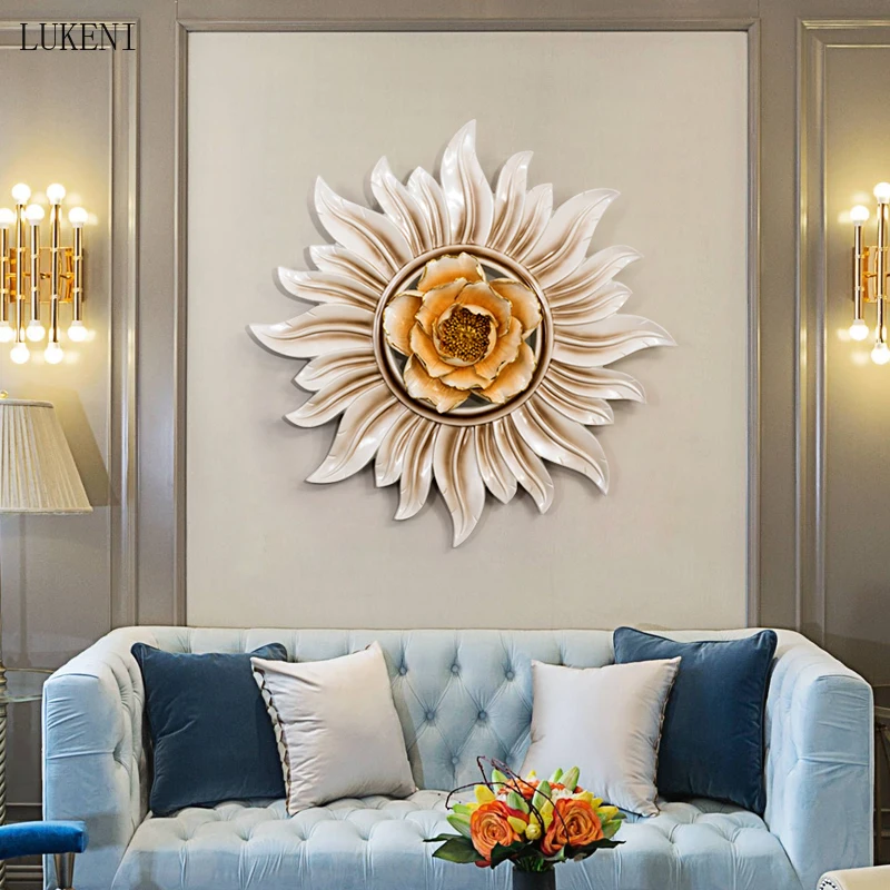 Sofa Background Wall Decoration Pendant European Style Wall Home Porch Wall Creative Sunflower TV Background Wall Decoration